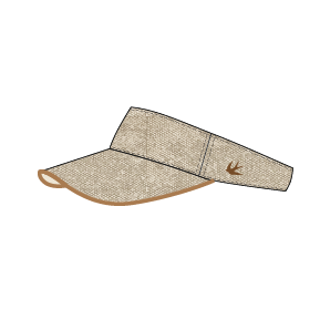 Leather / Canvas Visor - Natural / Tan