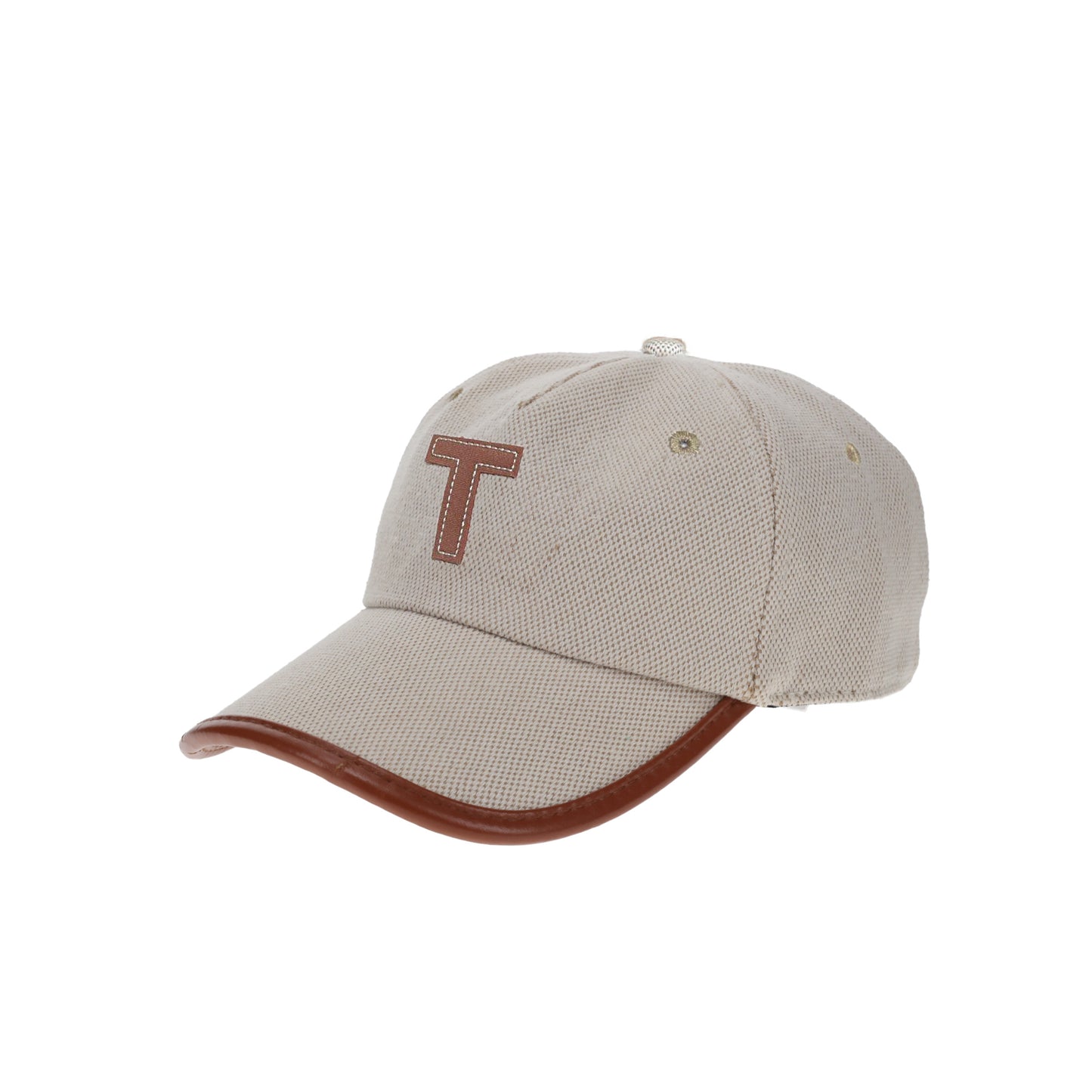Leather / Canvas Cap - Natural / Tan