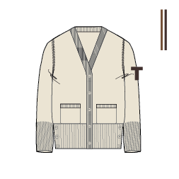 Womens Palmer T Cardigan - Cream