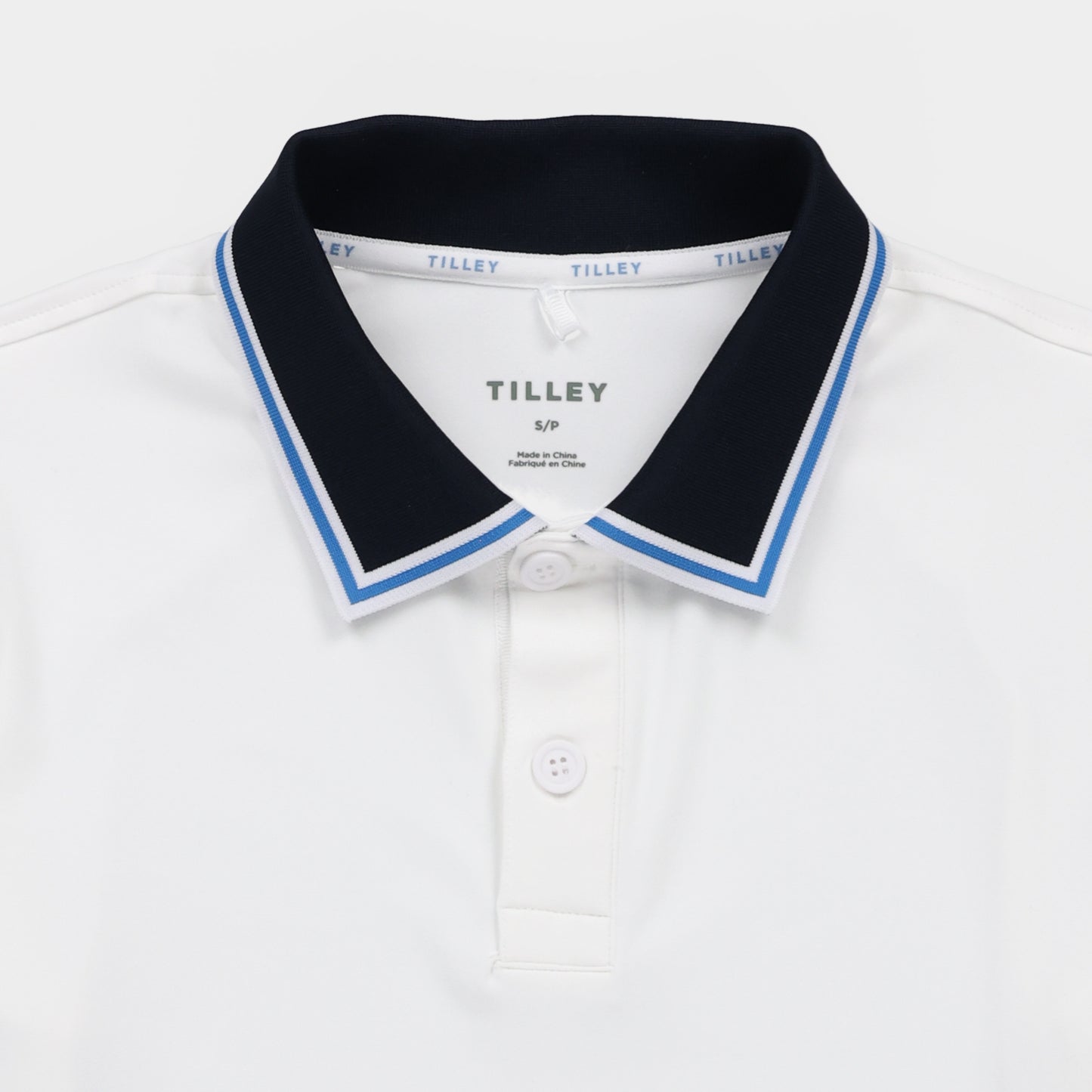 Womens Tech Jersey Club Polo - White/Powder Blue