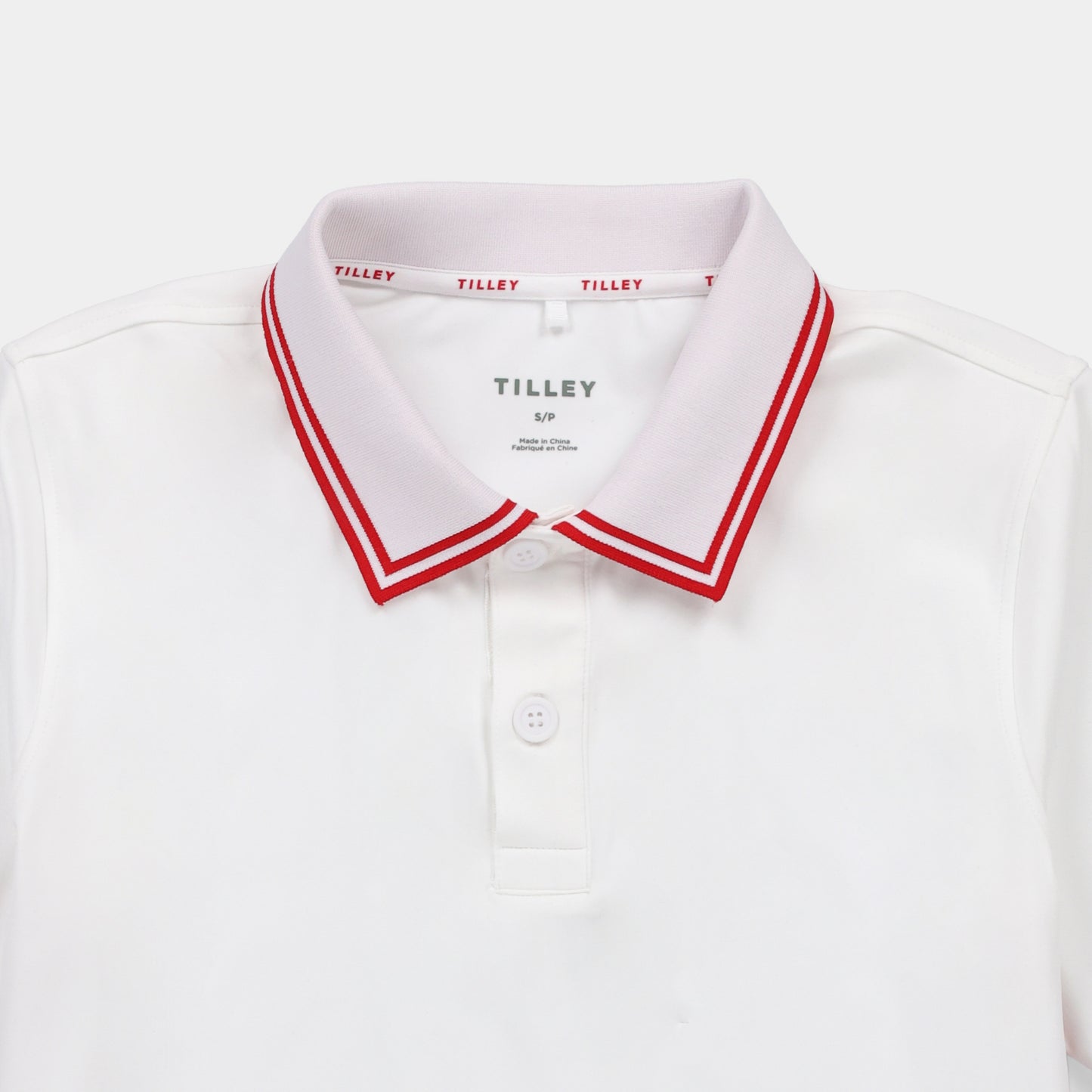 Womens Tech Jersey Club Polo - White/ Sport Red