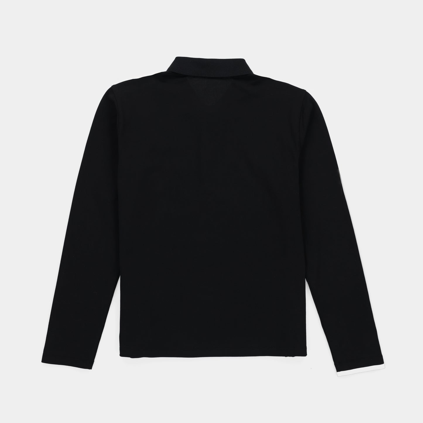 Womens Long Sleeve Classic Pique Polo - Black