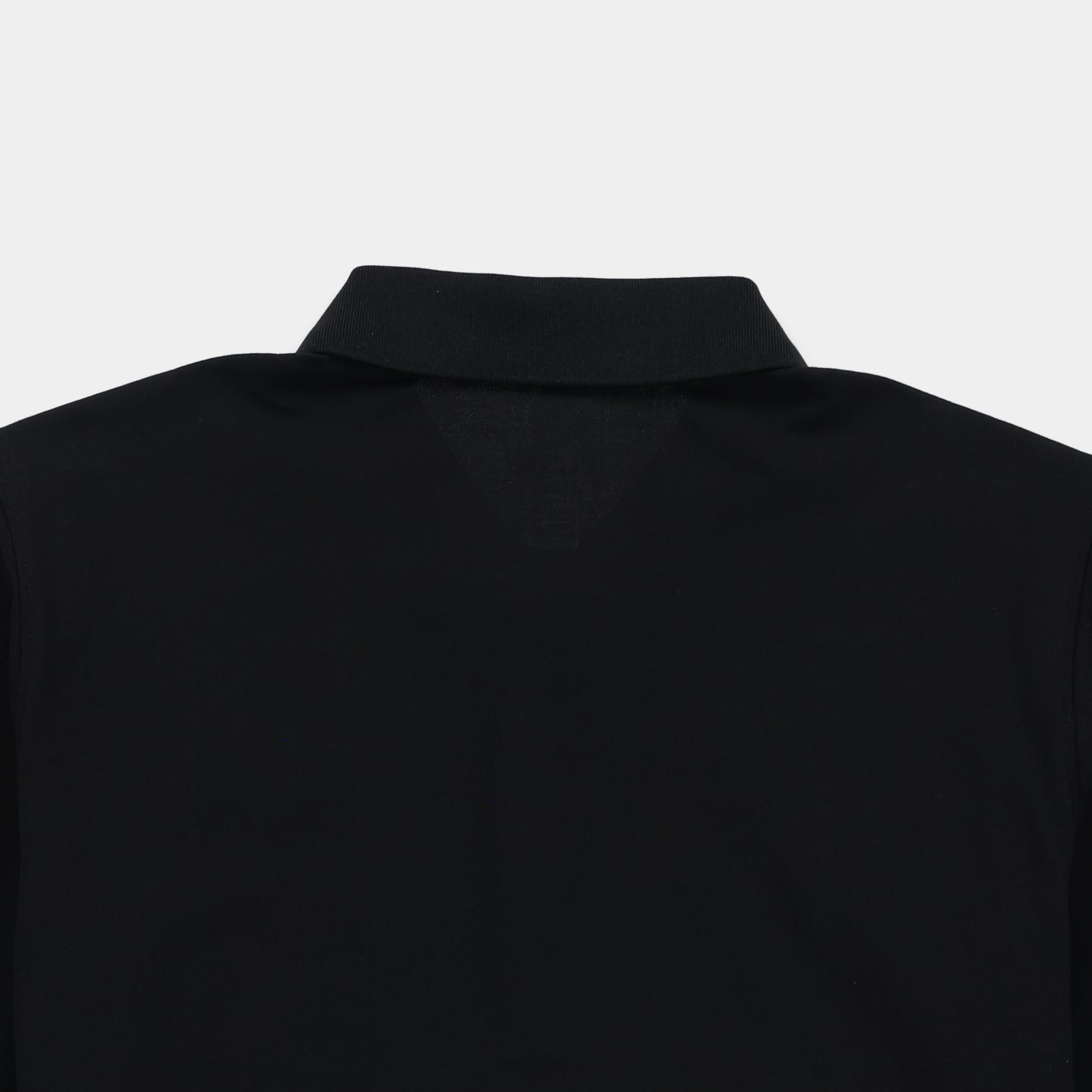 Womens Long Sleeve Classic Pique Polo - Black