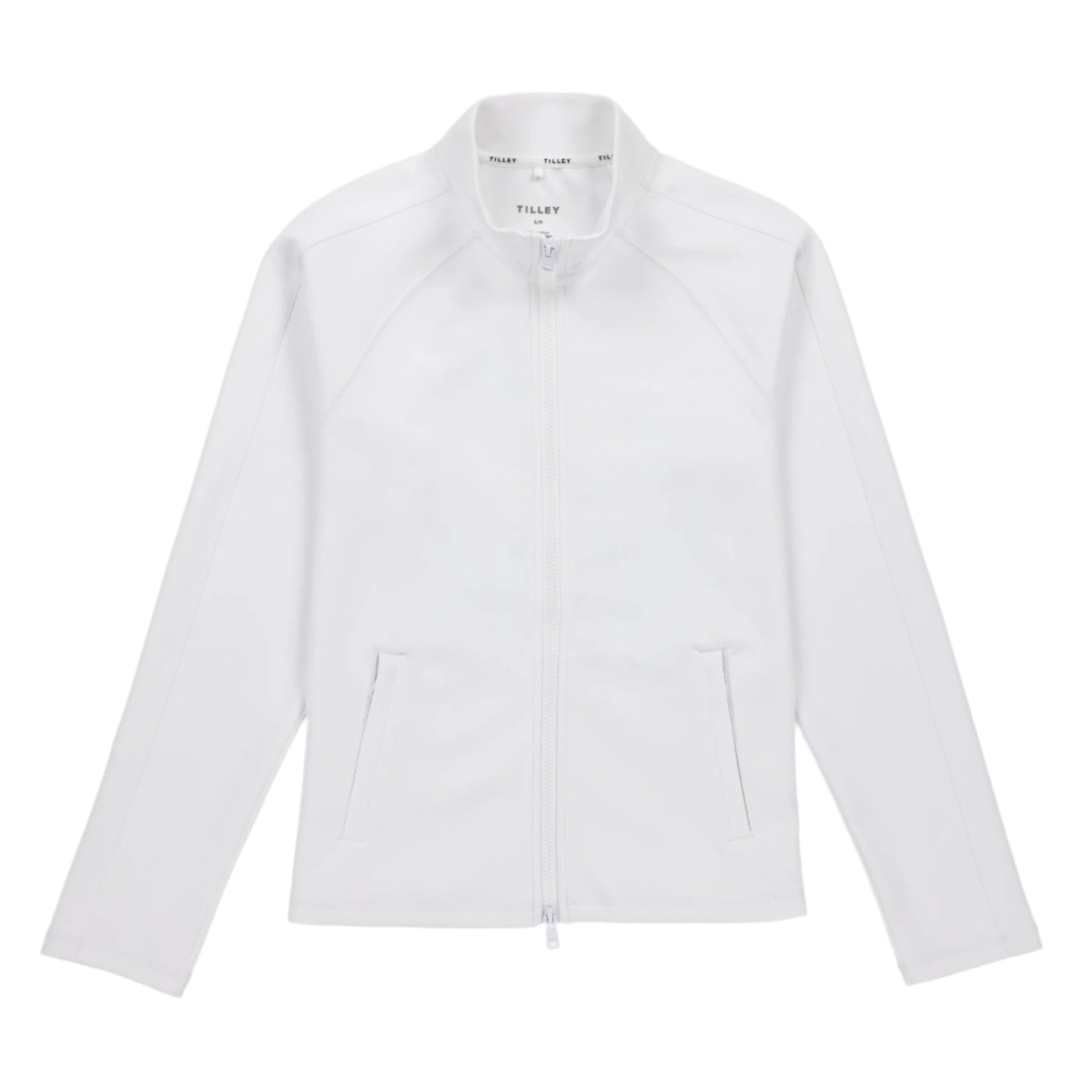 Womens Scuba Full Zip - White