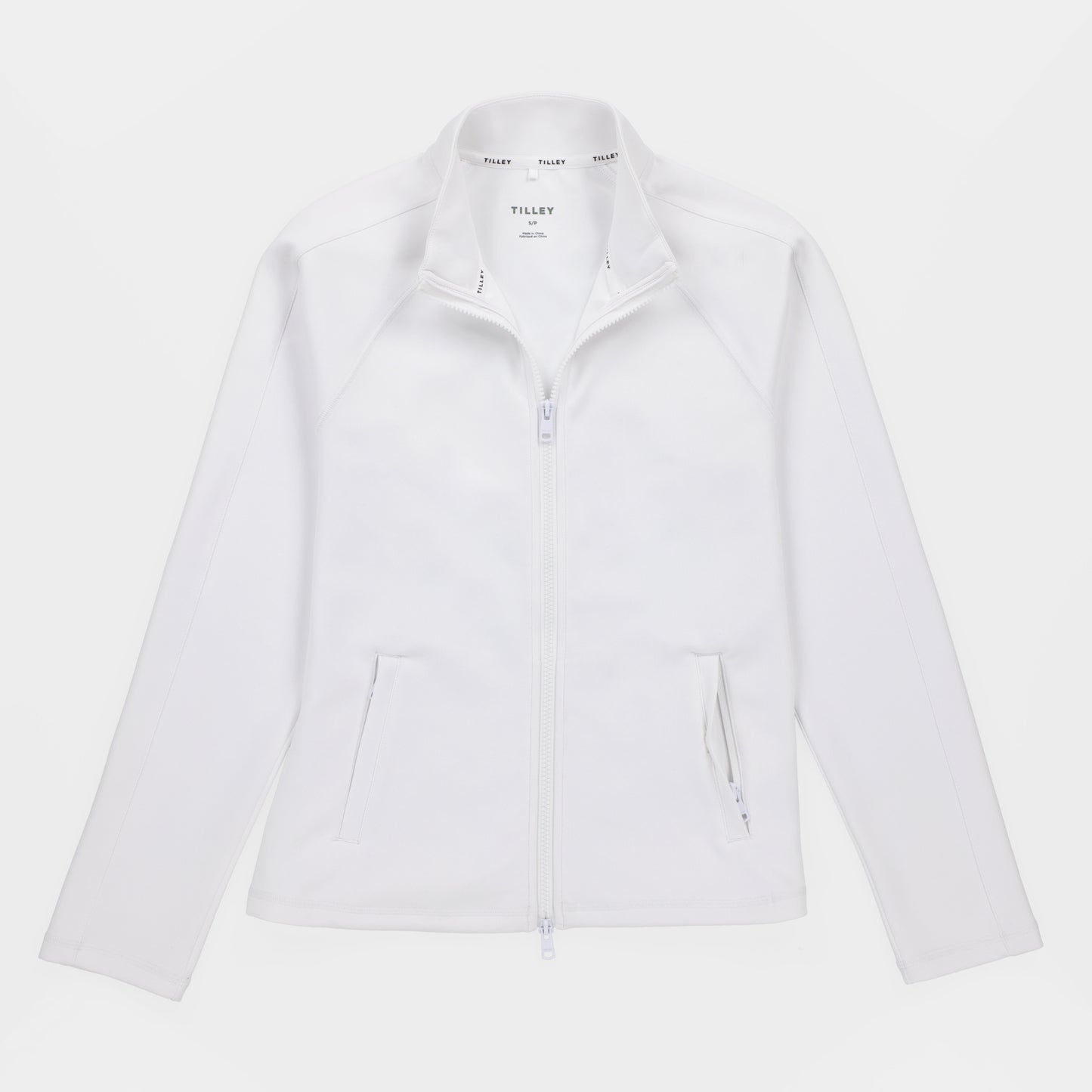 Womens Scuba Full Zip - White