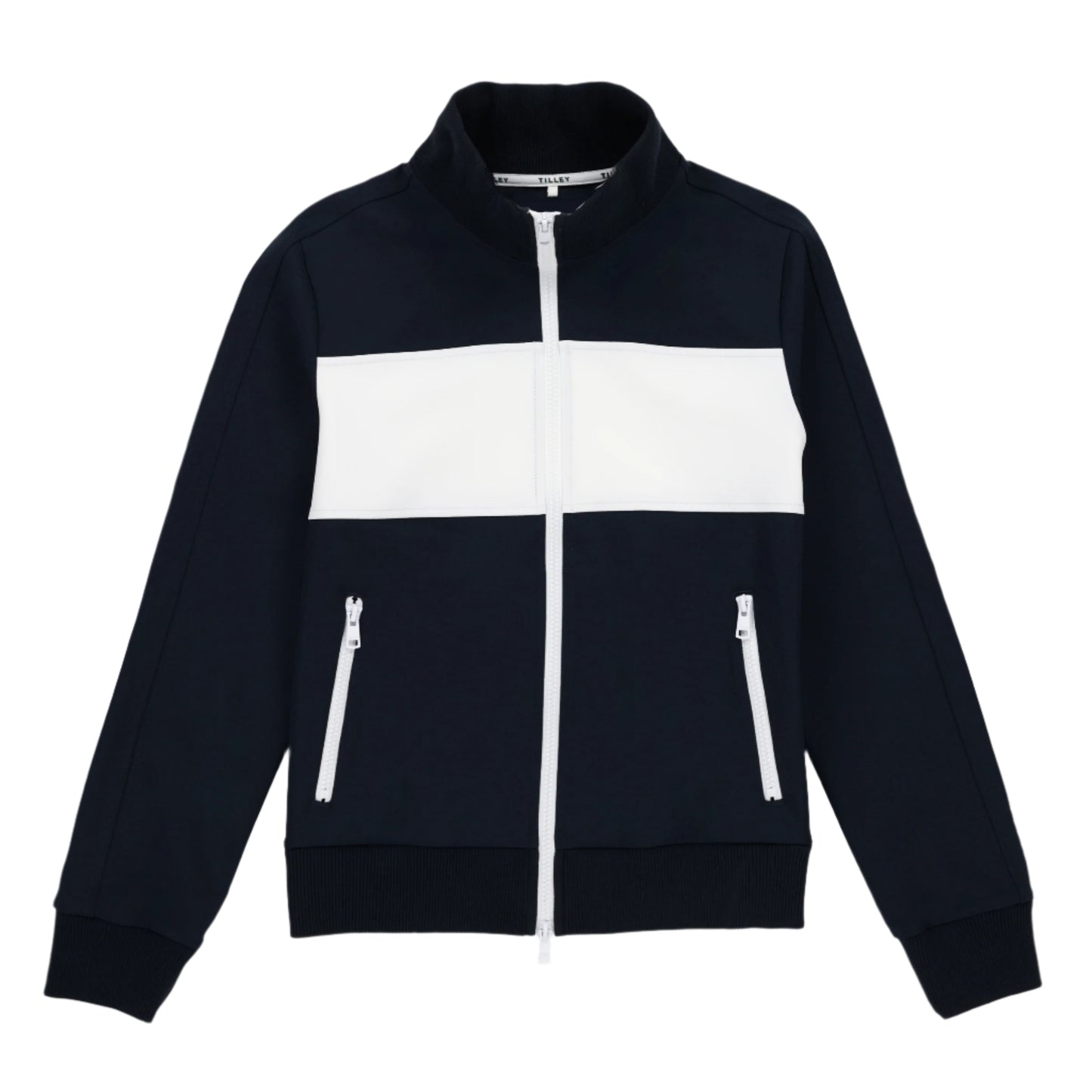 Womens Warm Up Jacket - Navy/White