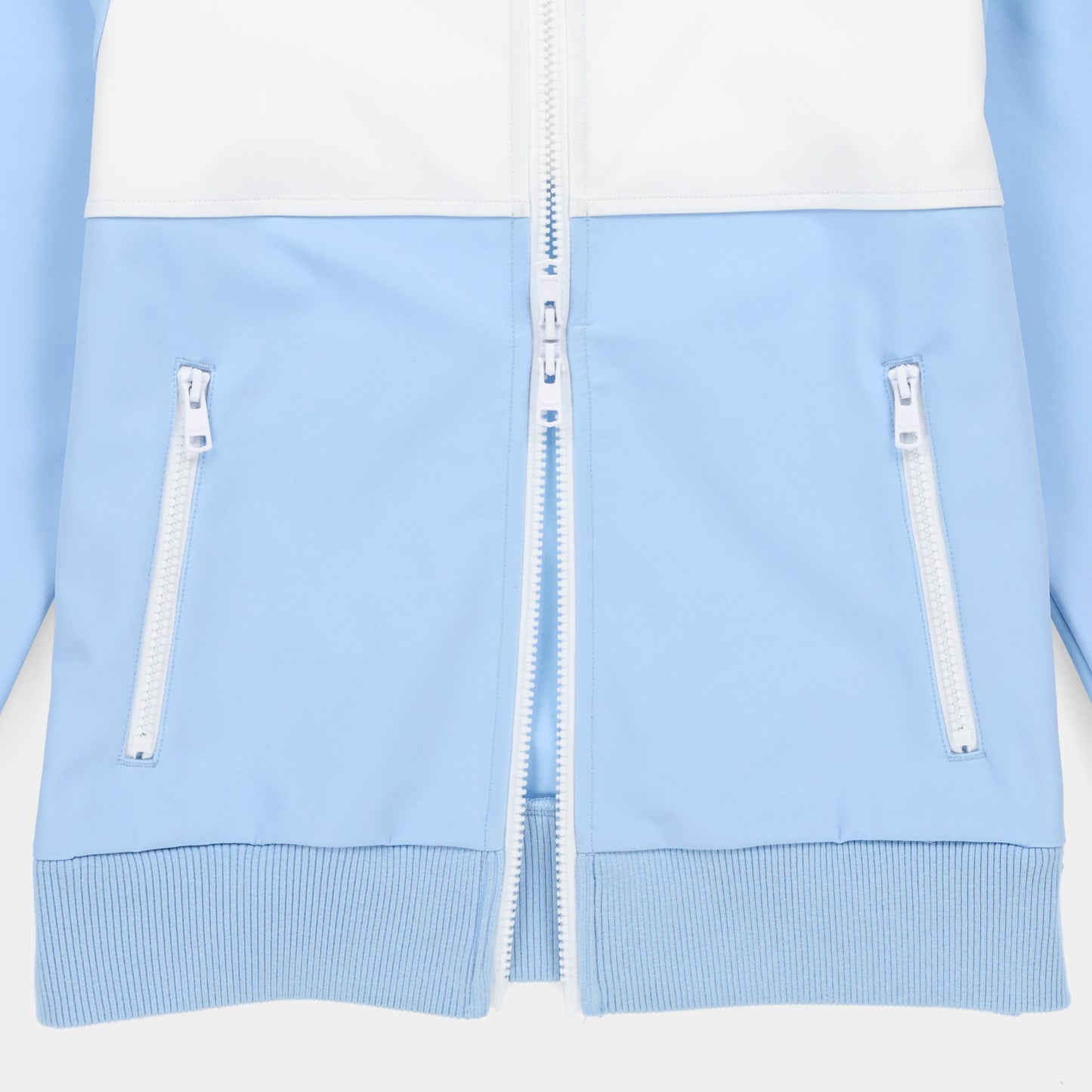 Womens Warm Up Jacket - Powder Blue/White