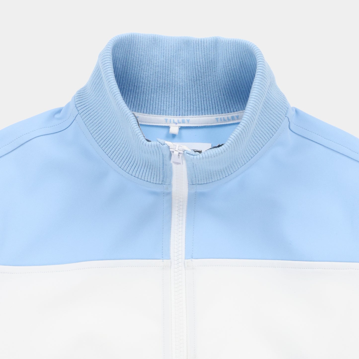 Womens Warm Up Jacket - Powder Blue/White