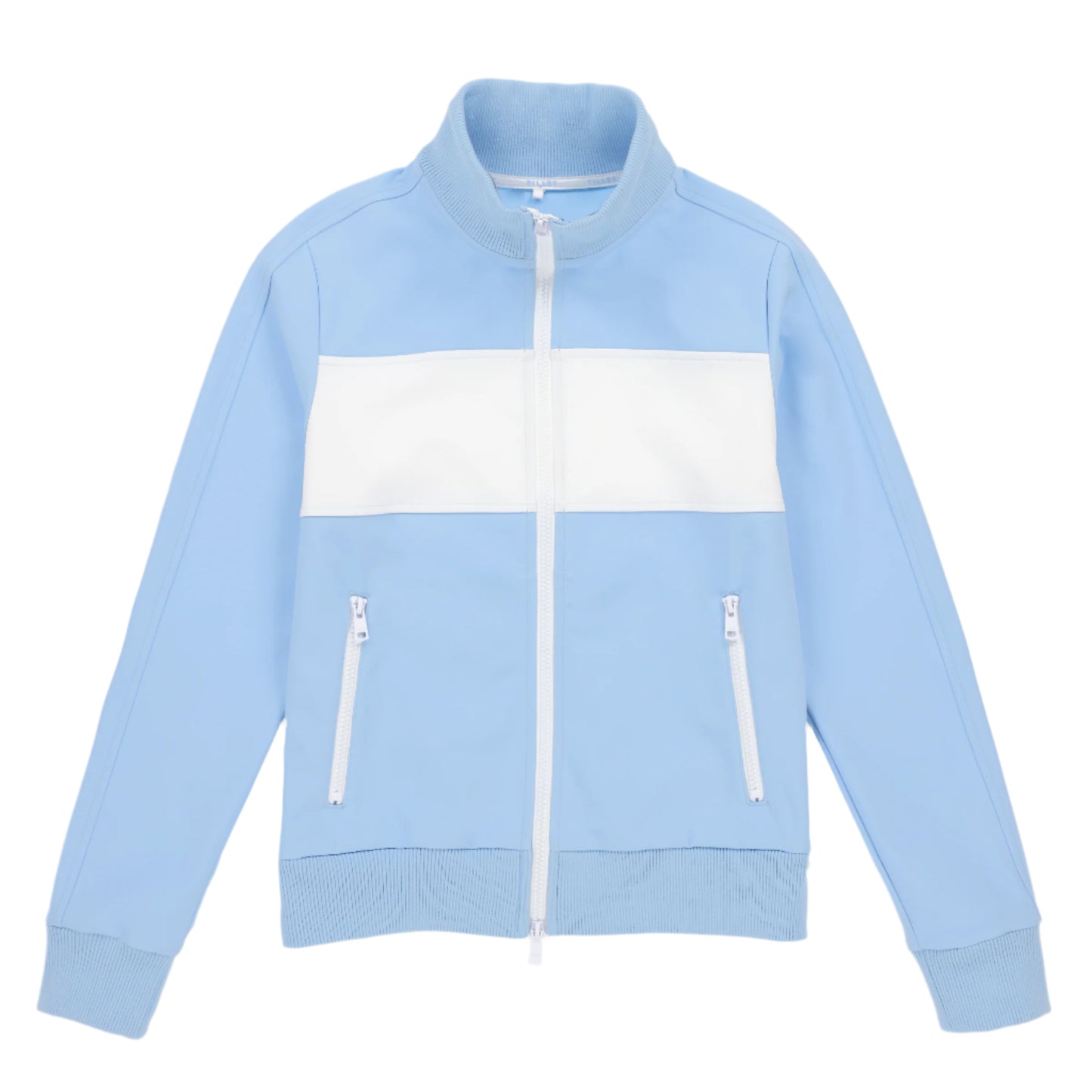 Womens Warm Up Jacket - Powder Blue/White