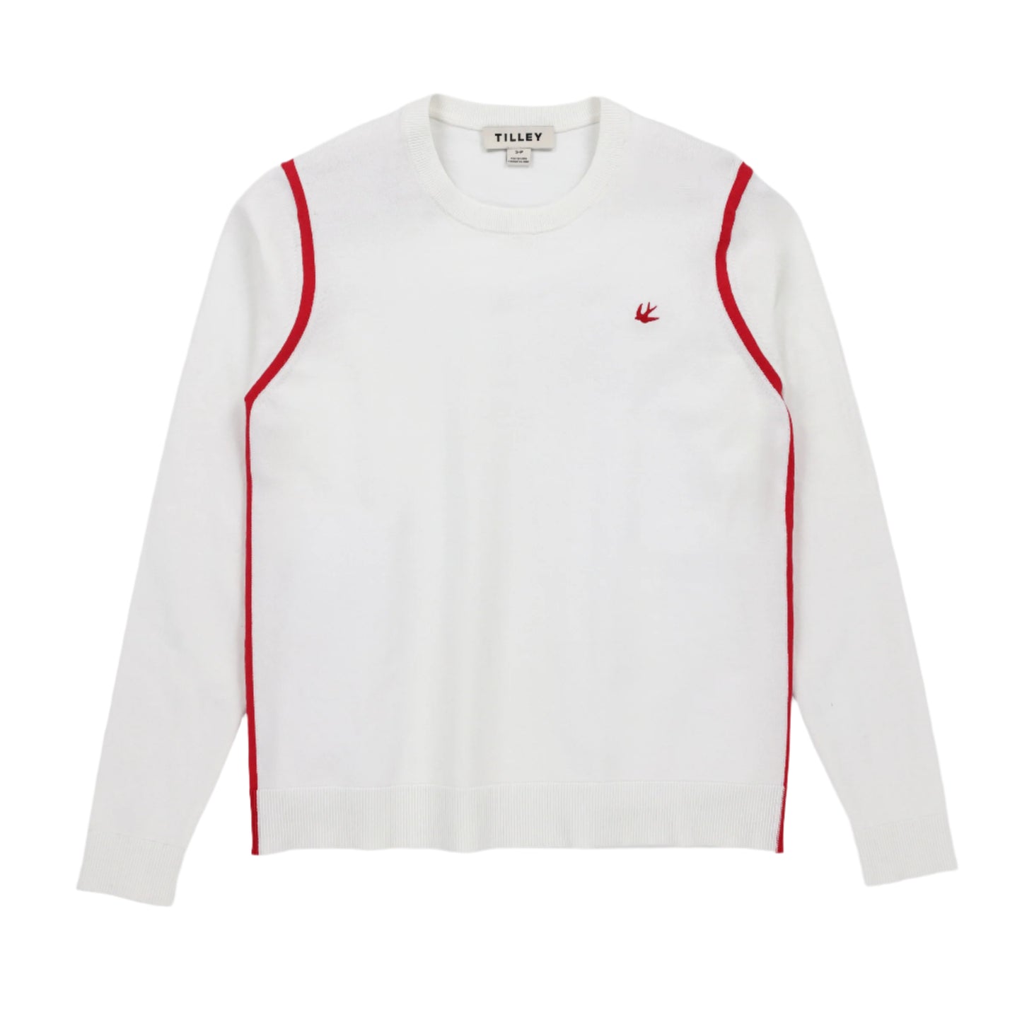 Womens Classic Crew - White/Red
