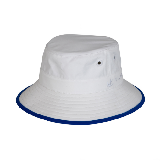 Tilley Wide Brim Bucket - White/Cobalt Blue
