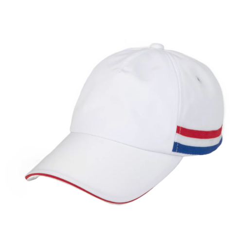 Ribbon Sport Cap - White/Red Blue Stripe