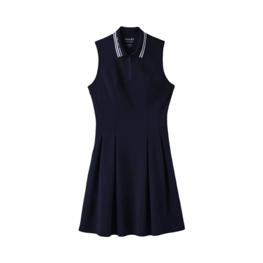 Womens Polo Dress - Navy/White