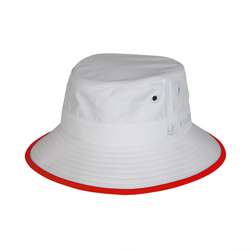 Tilley Wide Brim Bucket - White/Sport Red