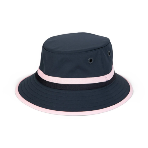 Ribbon Bucket - Dk Navy/Pink Stripe