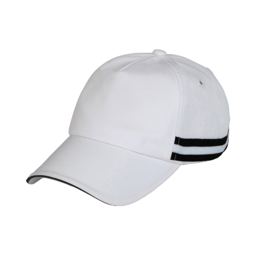 Ribbon Sport Cap - White/Black Stripe