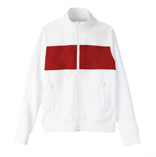 Womens Warm Up Jacket - White/Sport Red