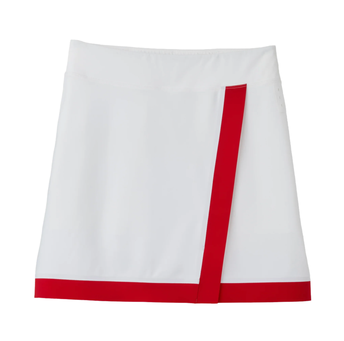 Womens Contrast Sport Skirt - Off White/Sport Red