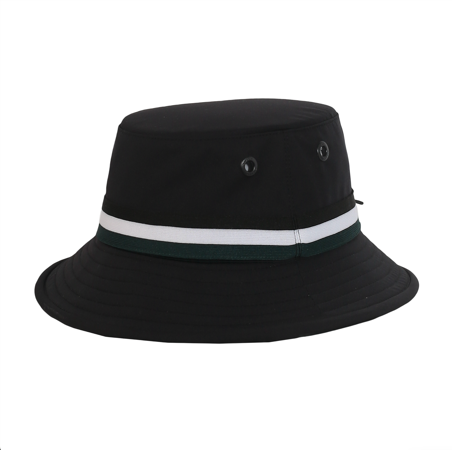 Ribbon Bucket - Black/Pine Green Stripe