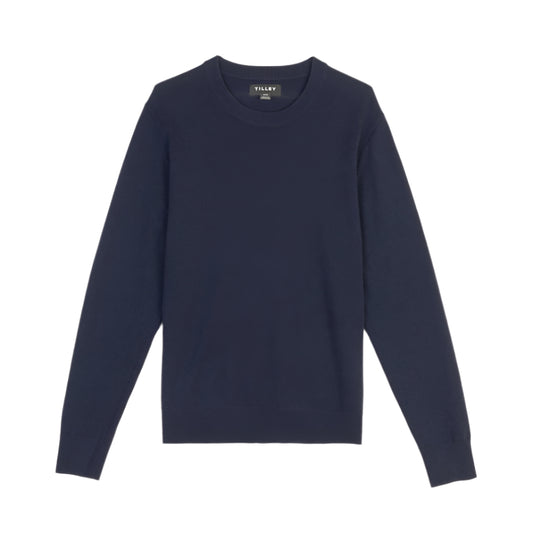 Mens Merino Crew Top - Navy