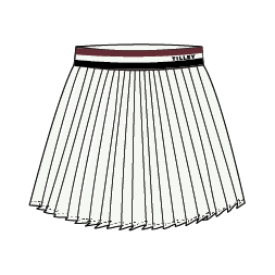 Womens Stripe Knit Skirt - Off White