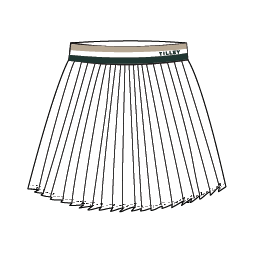 Womens Stripe Knit Skirt - White