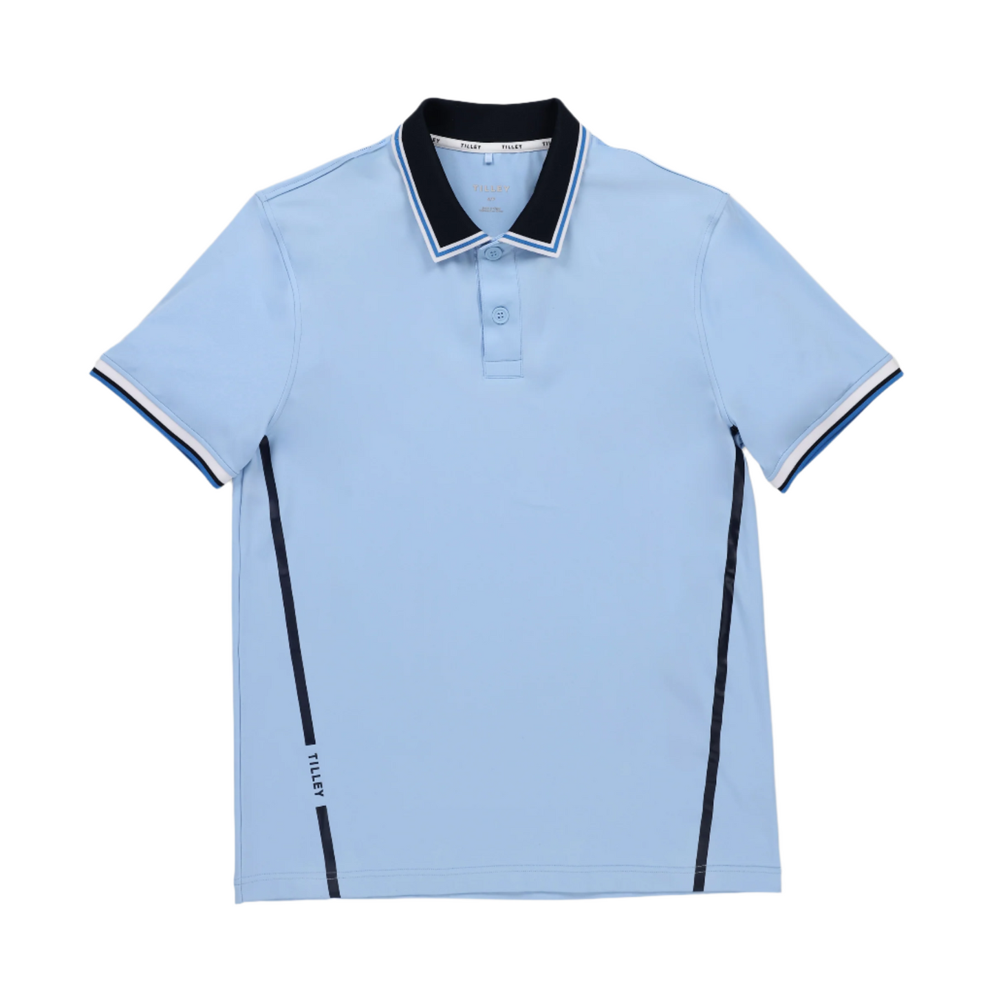 Mens Tech Jersey Club Polo - Powder Blue