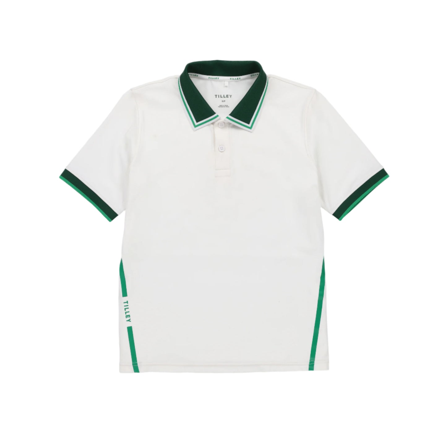 Womens Tech Jersey Club Polo - White/Sport Green