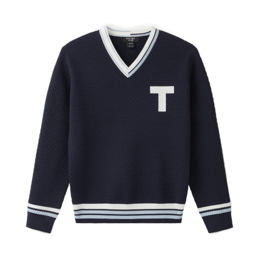 Mens V-Neck Sweater - Navy