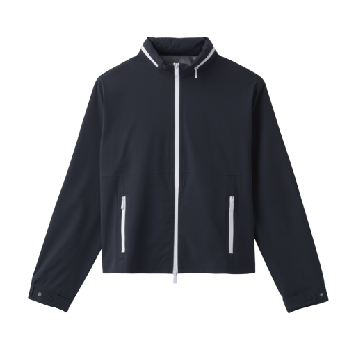 Mens Full Zip Rain Jacket - Navy