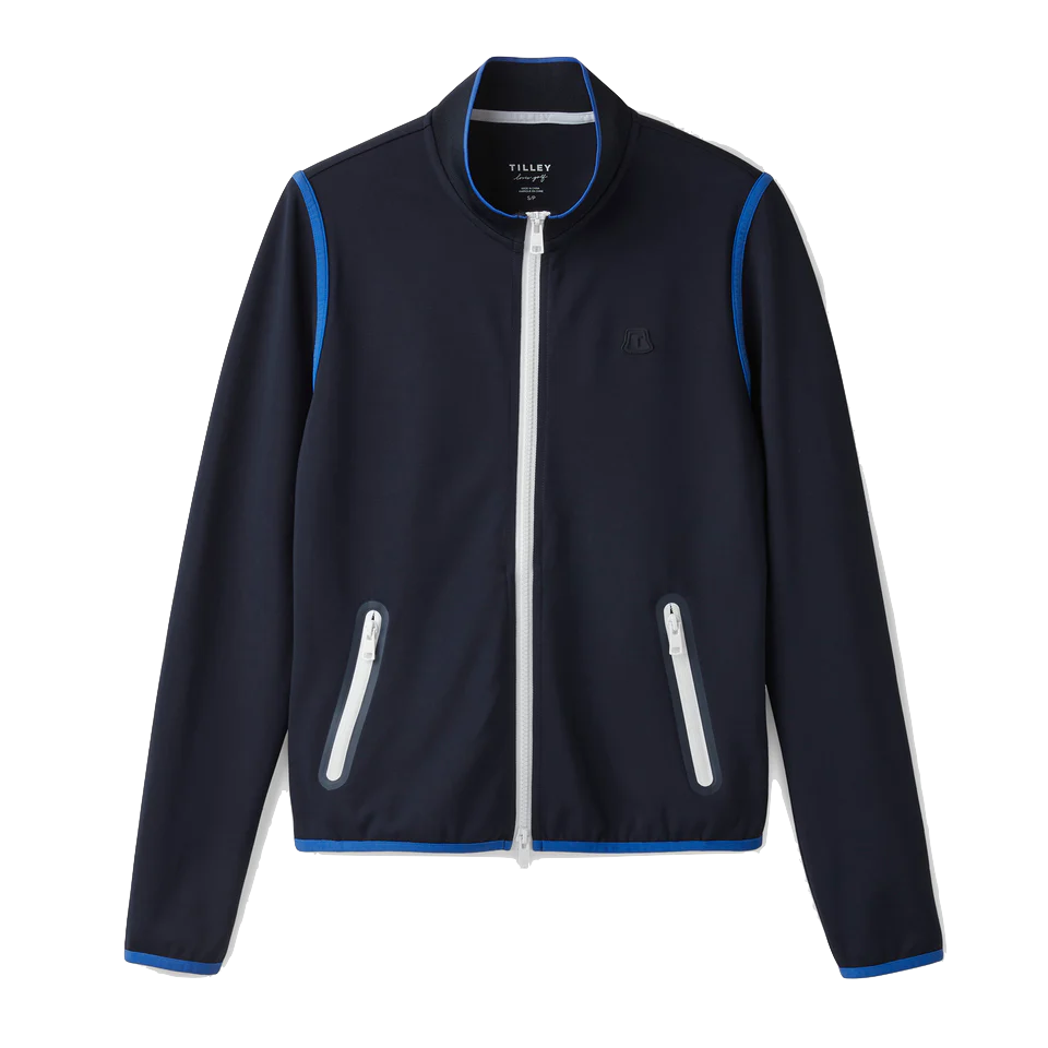 Womens Ponte Par Jacket- Navy